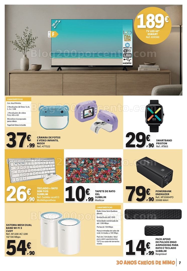 Antevisão Folheto E-LECLERC Bazar Oportunidades Promoções de 30 julho a 12 agosto